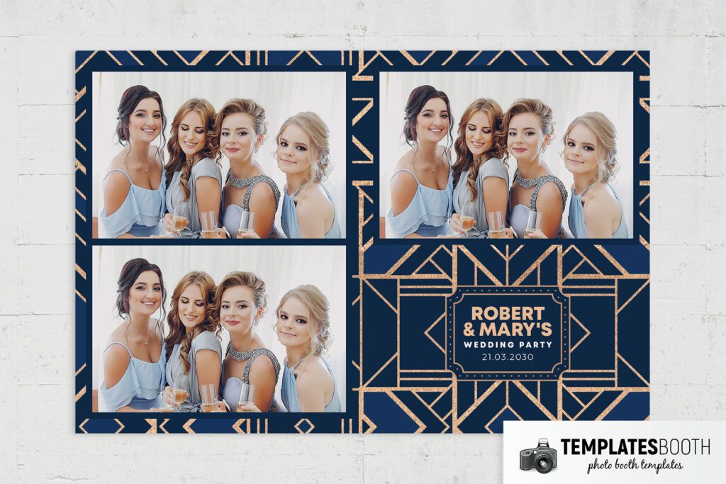 free art deco photo booth template 06