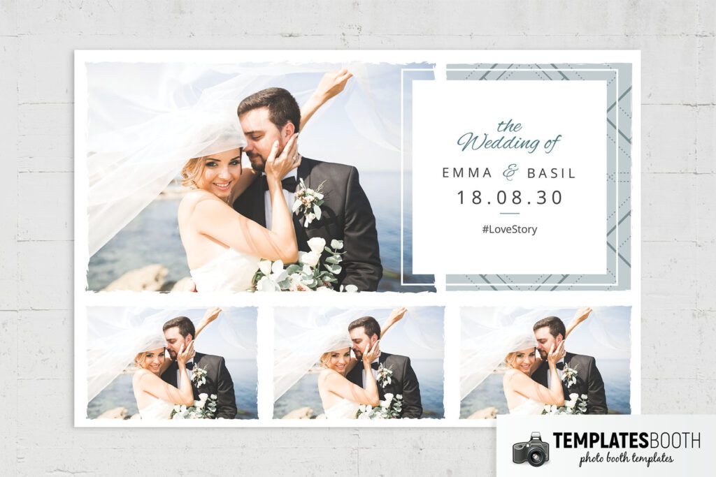 free elegant wedding photo booth template 06